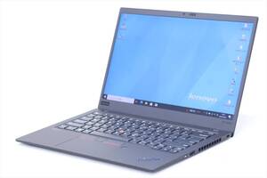 1円～ 使用感少 Corei7 16Gメモリ 薄型 軽量 Lenovo ThinkPad X1 Carbon Gen7 i7-8565U RAM16GB SSD256GB 14.0FHD Win10