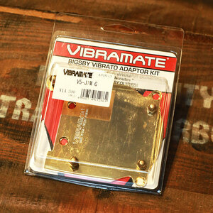 送料無料「VIBRAMATE V5-JAM Mounting Kit Gold」ヴィブラメイト ビグスビー トレモロ マウントキット Bigsby B5ビブラート無加工取付可能