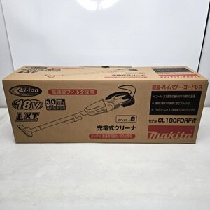 [9304-009] Makita CL180FDRFW 充電式クリーナ マキタ 掃除機 ホワイト バッテリー・充電器付属 18V/3.0Ah [未使用品]