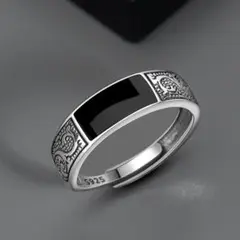 【再販】シルバー  オープンリング メンズ シンプル 指輪 韓国