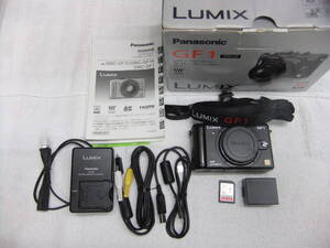 美品 Panasonic パナソニック LUMIX GF1 ボディ ブラック 1210万画素 SDHC16GB付