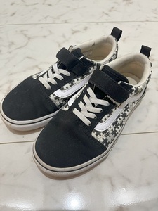 【美品】VANS スニーカー 20.0cm パズル柄　黒