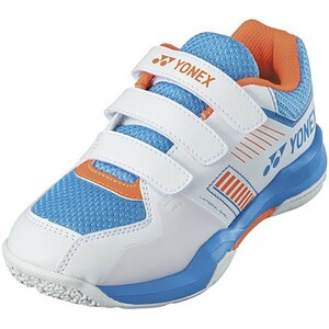 【SHBSF1JB(175) 18.0】YONEX(ヨネックス) バドミントンシューズ ストライダーフロージュニア ホワイト／スカイブルー新品未使用2024モデル