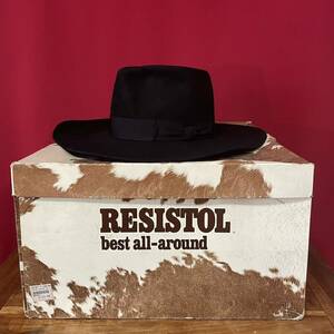 Resistol ビンテージハット4ビーバー箱付き黒50s60s70sハット ブラック Openroad Stetson