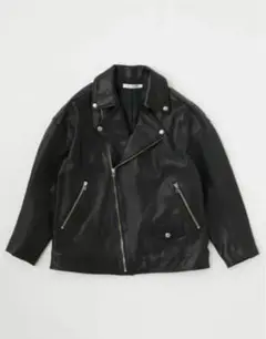 【美品】MOUSSY マウジー レザー ライダースジャケット F