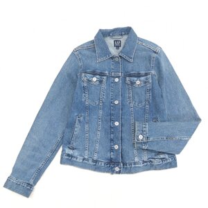 ●GAP DENIM ギャップ USED加工 ストレッチ デニム ジャケット S 紺 インディゴ ジージャン Gジャン 羽織り 国内正規品 レディース 女性用