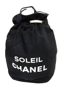 CHANEL シャネル 巾着 SOLEIL ソレイユ ミニ リュック ショルダーバッグ バッグ 黒白 ■管理番号L27204YER230802-50-3