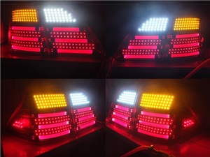 １８　クラウン　後期　純正　テール　W流星　３Mファイバー仕様　ＬＥＤ　加工品　流れる　ウィンカー　スモール　ゼロクラウン