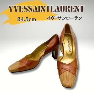 YVES SAINT LAURENT イヴ・サンローラン パンプス 24.5cm