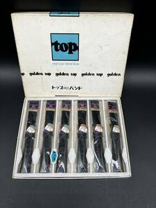 デッドストック！TOP社製 レザー時計ベルト6点セット！ ケース付 15ｍｍ・尾錠側12ｍｍ ブラック 50・60年代当時物 アンティーク　　　1353