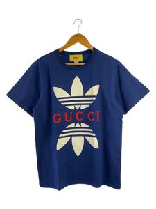 GUCCI◆コラボロゴプリントTシャツ/XS/コットン/NVY/548334-XJEMJ