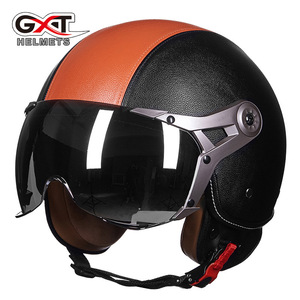 人気 自動車バイクヘルメット ジェットヘルメット GXT288 インナーバイザー半帽ヘルメット 夏用軽便6色選択可能