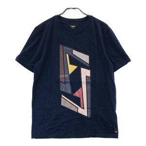 FENDI フェンディ 半袖Tシャツ ネイビー系 XL [240101337449] メンズ