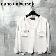 nano universeナノユニバース レディース フロントポケットブラウス