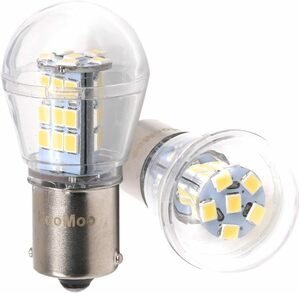 HooMoo S25 LED シングル バックランプ 純正球サイズ ホワイト 爆光 (1156 BA15S ピン角180°) 12