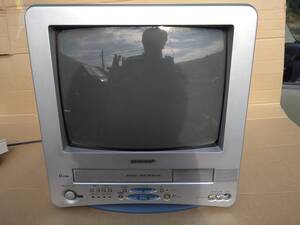 SHARP シャープ カラーテレビ ビデオ内蔵型 VT-14GH7 テレビデオ VHS 2002年製 通電確認済み