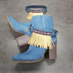 ★デシグアル Desigual DENIM BOOTS 【39/24.5cm】