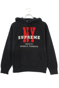 シュプリーム パーカー 19AW NY Hooded Sweatshirt サイズ:S NYロゴパーカー 中古 SB01