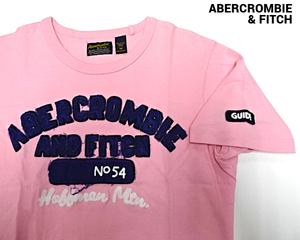 M【Abercrombie & Fitch Tee Pink No54 アバクロンビー&フィッチ Tシャツ ピンク ダメージ加工】