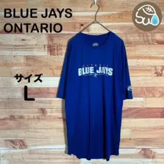 BLUE JAYS ONTARIO　Tシャツ　半袖　青　フロントロゴ　夏服　運動