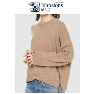 国内正規タグ付◆希少◆新品 Johnstons ジョンストンズ カシミヤ ニット レディース otter オッター