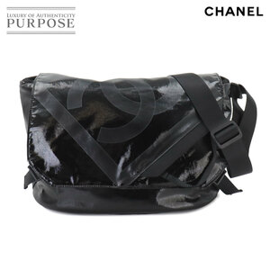 シャネル CHANEL スポーツライン ショルダー バッグ PVC ナイロン ブラック シルバー 金具 Shoulder Bag 90253130