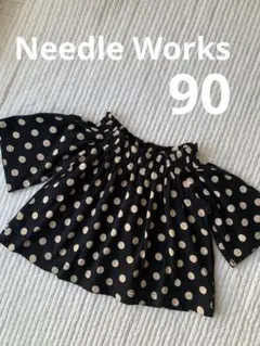 未使用　Needle Works ニードルワークス　ドット　プルオーバー 90