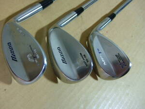 中古　MIZUNO　MP T11 52/07(DGwedge)、MP series 54/09(DG S200)、MP T series 58/10(スチールフレックス不明）3本セット ヤマト120サイズ