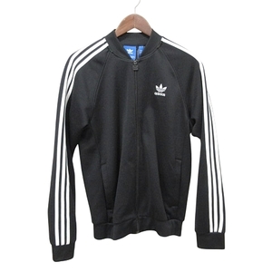 アディダス adidas SST TRACK TOP トラック ジャージ ジャケット トップス ライン Mサイズ 黒 ブラック メンズ