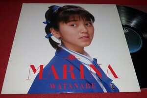 0915こ3F■LP■渡辺満里奈/MARINA【プロモ/おニャン子クラブ/元々帯無し】アイドル/80年代(送料710円【ゆ80】