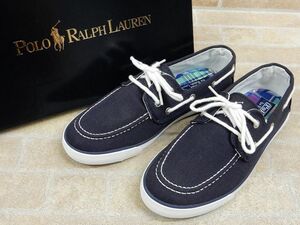 未使用品! POLO RALPH LAUREN/ポロ ラルフローレン キャンバス デッキシューズ 22.5cm 【453y2】