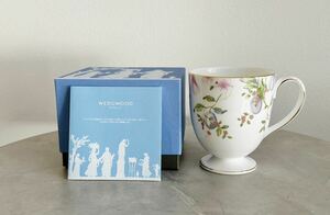 ◇【未使用品】WEDGWOOD マグカップ 1客 ホワイト 花柄 ウェッジウッド スウィートプラム マグカップ 箱付き 保管品◇