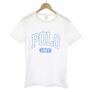 ポロ ラルフローレン POLO RALPH LAUREN Tシャツ カットソー 半袖 ロゴプリント XS 白 ホワイト /AT32 メンズ