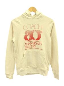 COACH◆80TH ANNIVERSARY/プルオーバーフーディー/パーカー/XS/コットン/ベージュ//