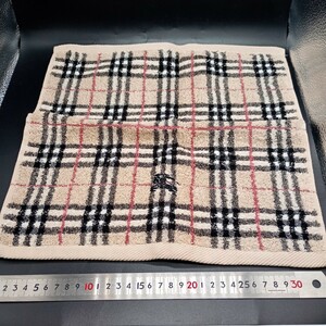 BURBERRY バーバリー　ウォッシュタオル　ベージュ　ノバチェック　ホースマーク刺繍　no.3002