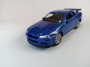 日産 スカイラインGT-R R34NISSAN SKYLINEルース ミニカー Welly ウェリー ルース