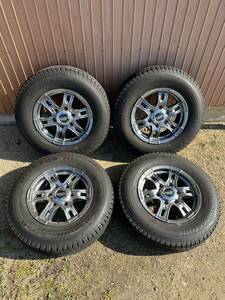 国産　2019年製　スタッドレス　195/80R15 4本　ブリジストン　ブリザック　VL-1 ハイエース　キャラバン　6穴　6J+43 PCD139.7