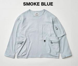 美品　送料込　コムフィアウトドアガーメント　CMF OUTDOOR GARMENT SLOW DRY TEE ロンT カットソー Tシャツ　スモークブルー