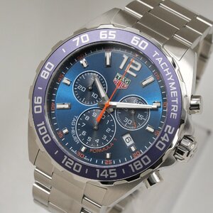 タグホイヤー TAG Heuer 腕時計 フォーミュラ1 CAZ1014.BA0842 クロノグラフ ブルー クオーツ メンズ 美品 [質イコー]