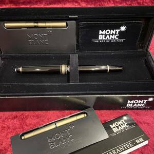 1000円〜 極美品 ペン先14K 14金 MONTBLANC モンブラン マイスターシュテュック 万年筆 文房具 ペンカートリッジ付き 送料無料