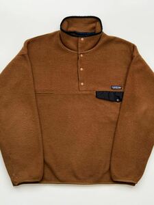 レアカラー★90s patagonia スナップT フリース ジャケット 茶 XL パタゴニア ビンテージ ヴィンテージ USA 古着 レア ブラウン