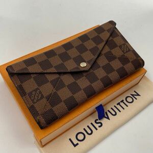 H1586【美品】ルイヴィトン N63097 ダミエ ポルトフォイユ オリガミ ロン 三つ折り 長財布 LOUIS VUITTON レア　レディース　メンズ