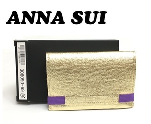 【ANNA SUI】(NO.3543)アナスイ カードケース　ゴールド　ノベルティ　非売品　未使用