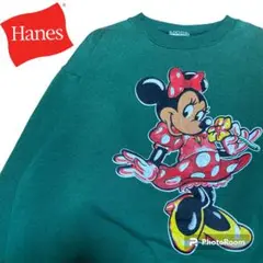 90s・90年代　Hanes ミニー　スウェット　ディズニー　日焼けミニー