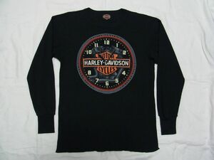 ☆美品☆ 80s90s USA製 ビンテージ HARLEY-DAVIDSON ハーレーダビッドソン サーマル 長袖 Tシャツ sizeXL 黒 ☆古着 ロンT ネイティブ柄