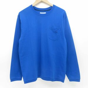 132s H.R.MARKET ハリウッドランチマーケット Hエンブロイダリー ナローリブ ロングスリーブTシャツ 1006719 サイズ：1 BLUE ※中古