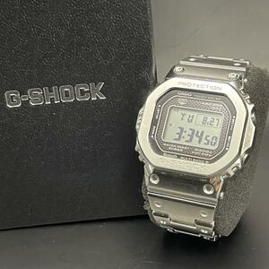 1円〜【稼働】美品 CASIO カシオ G-SHOCK GMW-B5000D-1JF フルメタル ソーラー Bluetooth ケース/余りごまx5