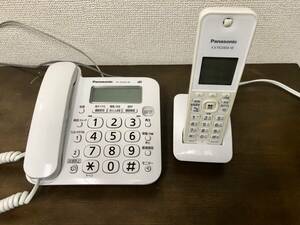 【1円スタート】電話機 Panasonic コードレス電話機 子機1台付き VE-GD26DL-W RU・RU・RU