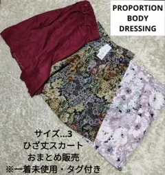 PROPORTION BODY DRESSING サイズ3 ひざ丈スカート3着