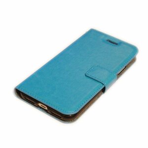 iPhone 11 手帳型 スタンド カードいれ フェイクレザー 合成皮革 アイフォン アイホン ケース カバー ターコイズブルー 青緑色